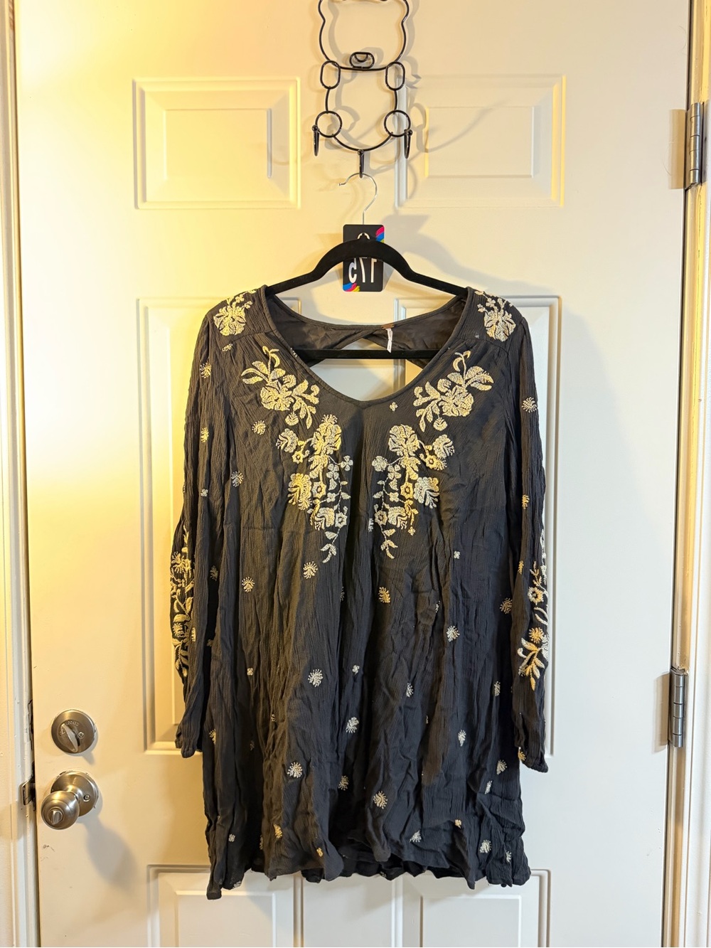Free People Embroidered Boho Tunic Dress Size Small